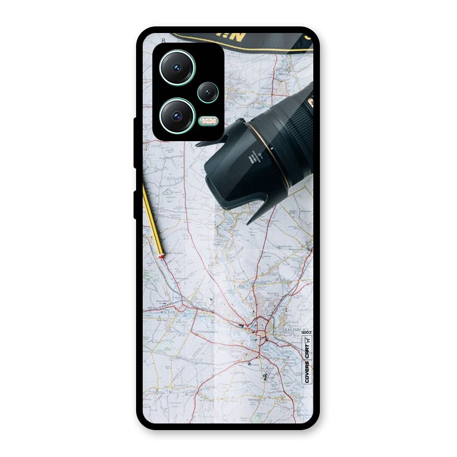 Map And Camera Glass Back Case for Redmi Note 12 5G