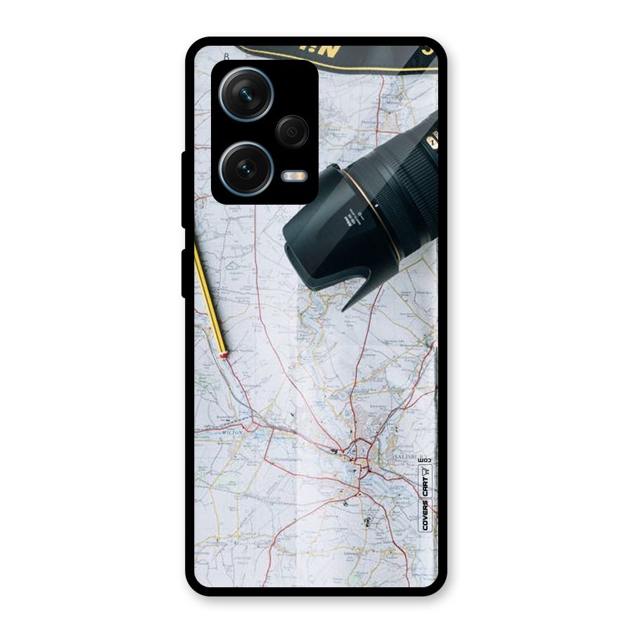 Map And Camera Glass Back Case for Redmi Note 12 Pro Plus 5G