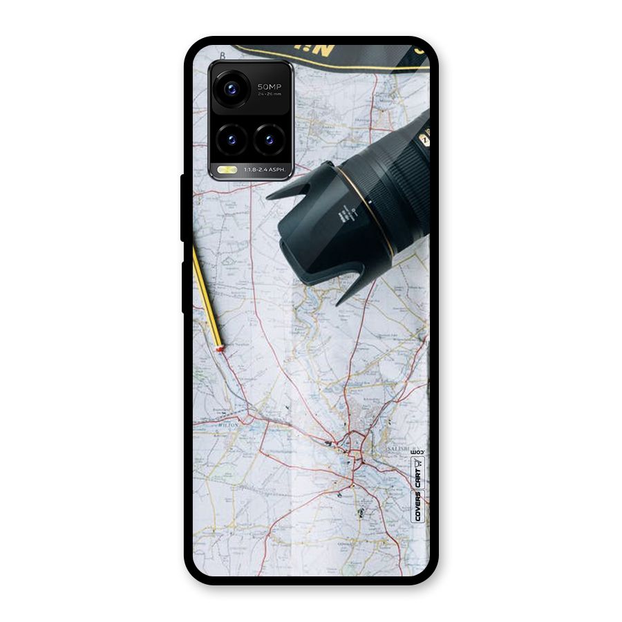 Map And Camera Glass Back Case for Vivo Y21T