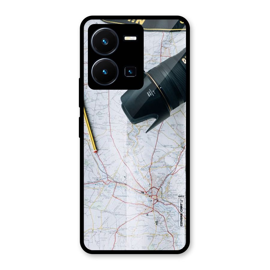 Map And Camera Glass Back Case for Vivo Y35