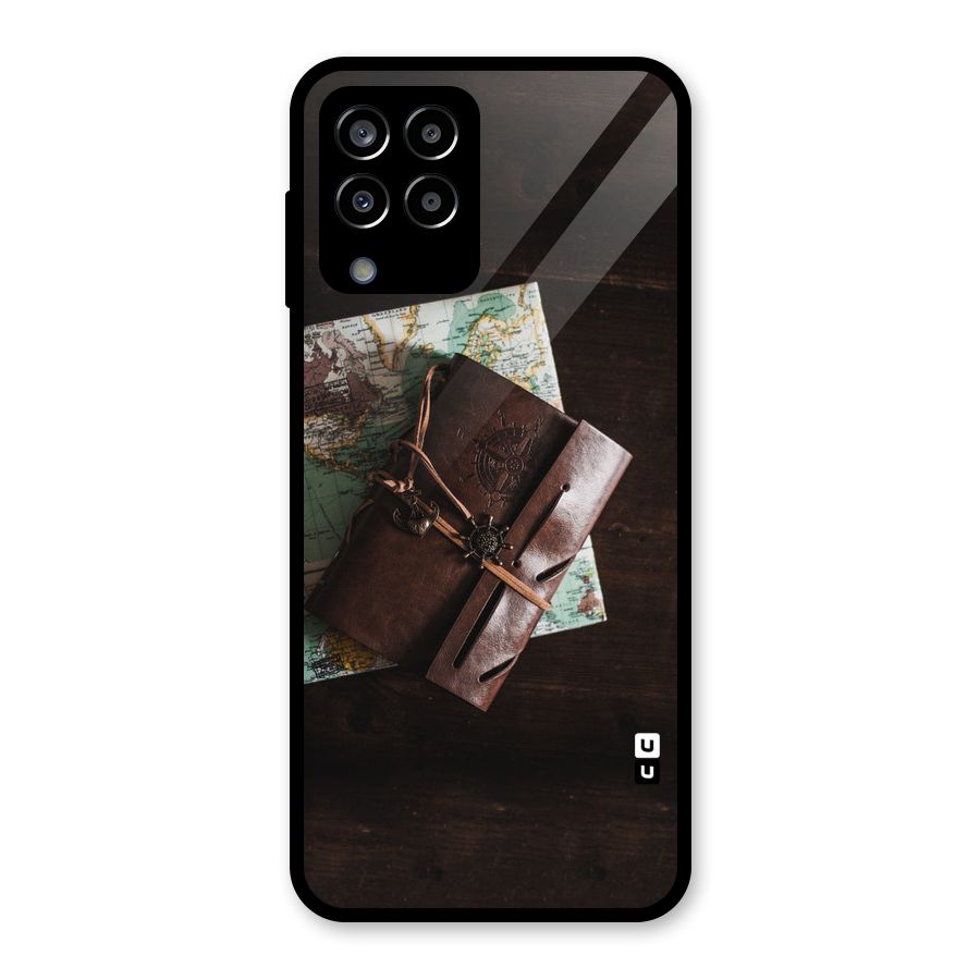 Map Journal Glass Back Case for Galaxy M33