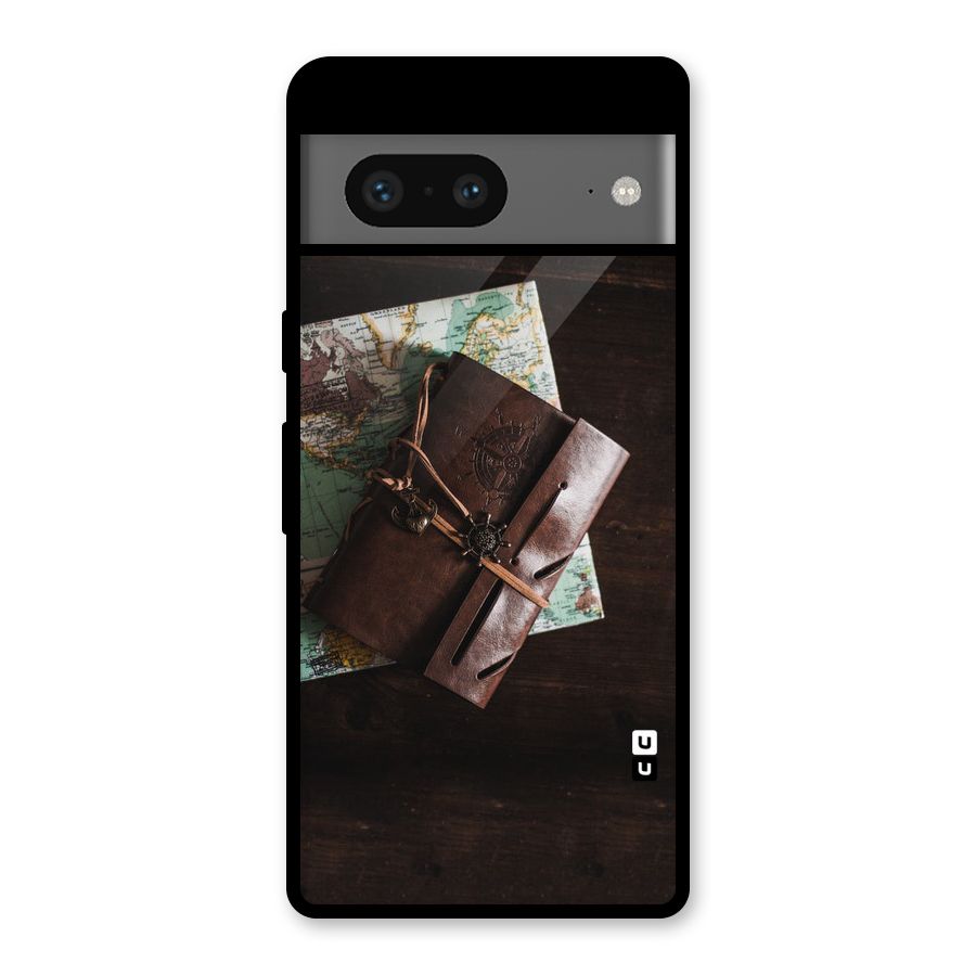 Map Journal Glass Back Case for Google Pixel 7
