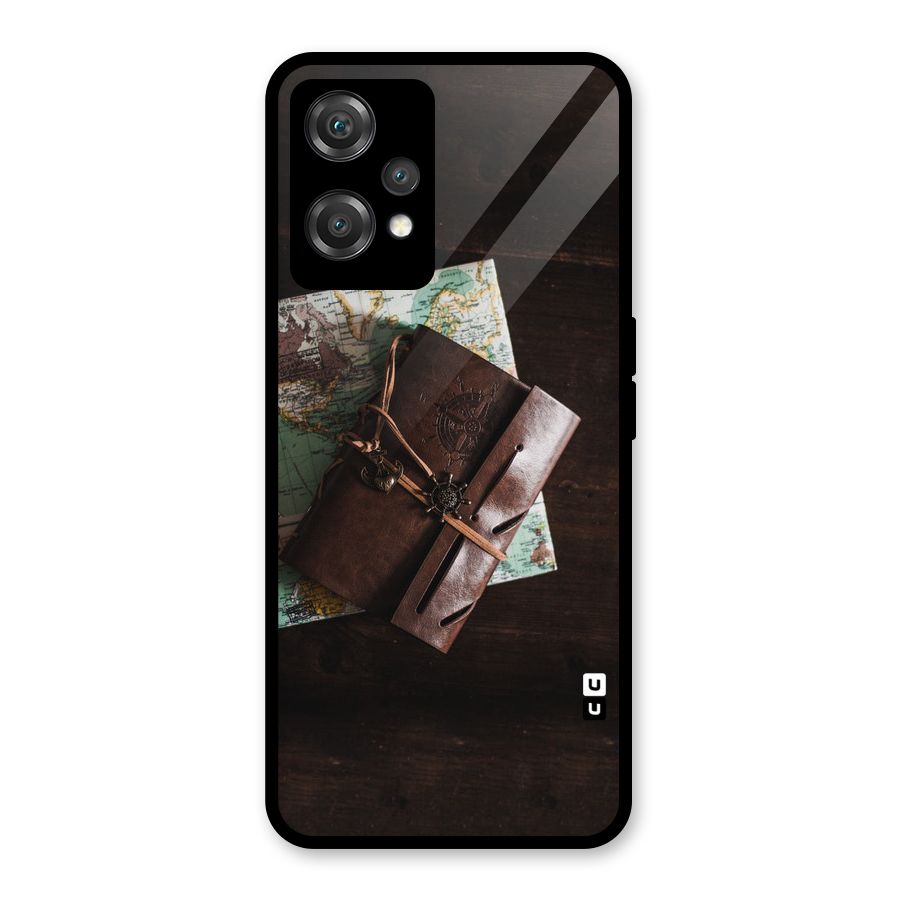 Map Journal Glass Back Case for OnePlus Nord CE 2 Lite 5G