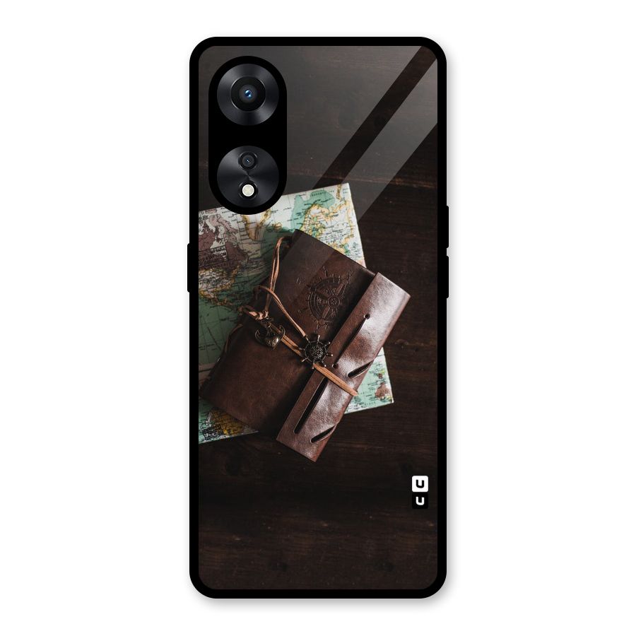 Map Journal Glass Back Case for Oppo A78