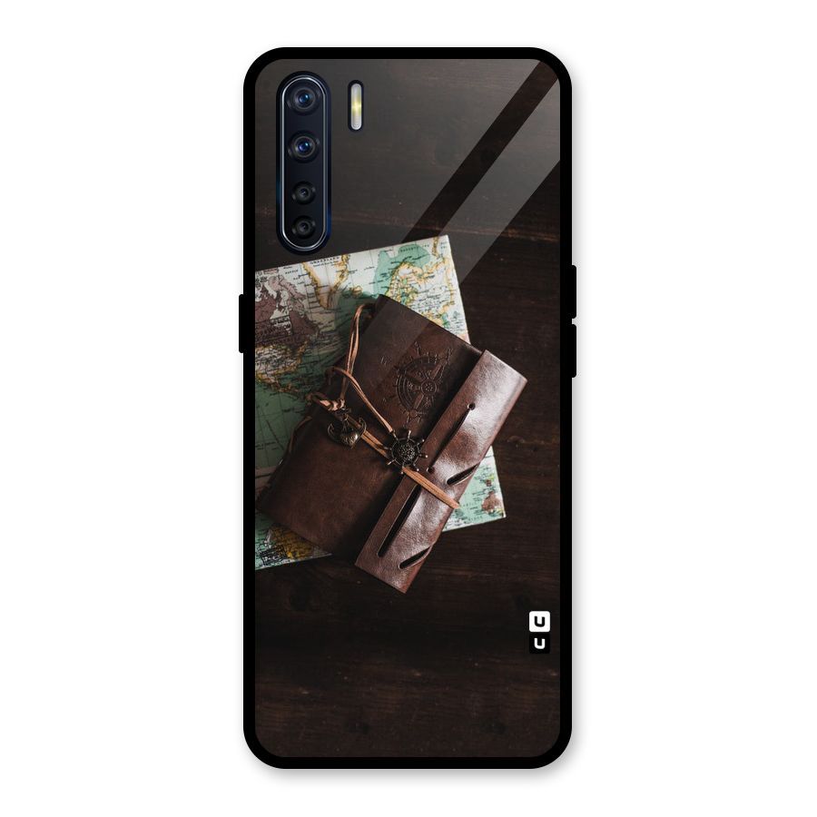 Map Journal Glass Back Case for Oppo F15