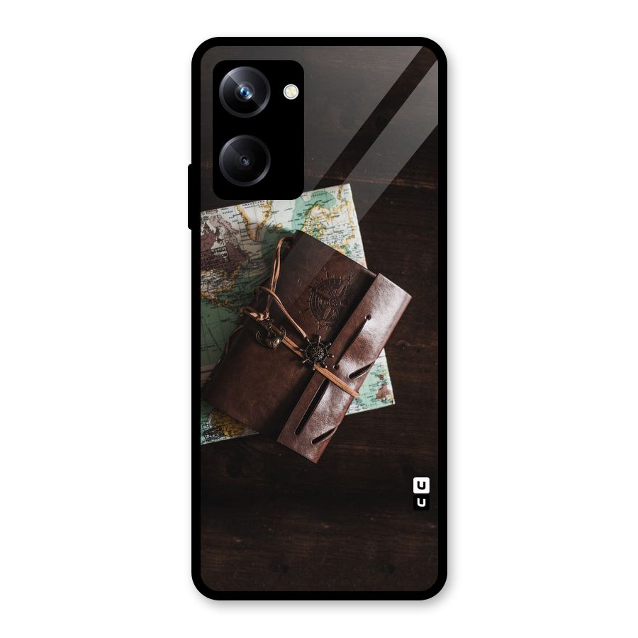 Map Journal Glass Back Case for Realme 10 Pro