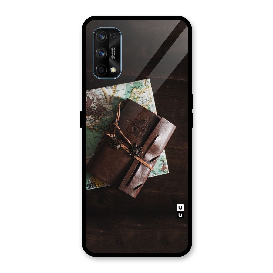 Map Journal Glass Back Case for Realme 7 Pro