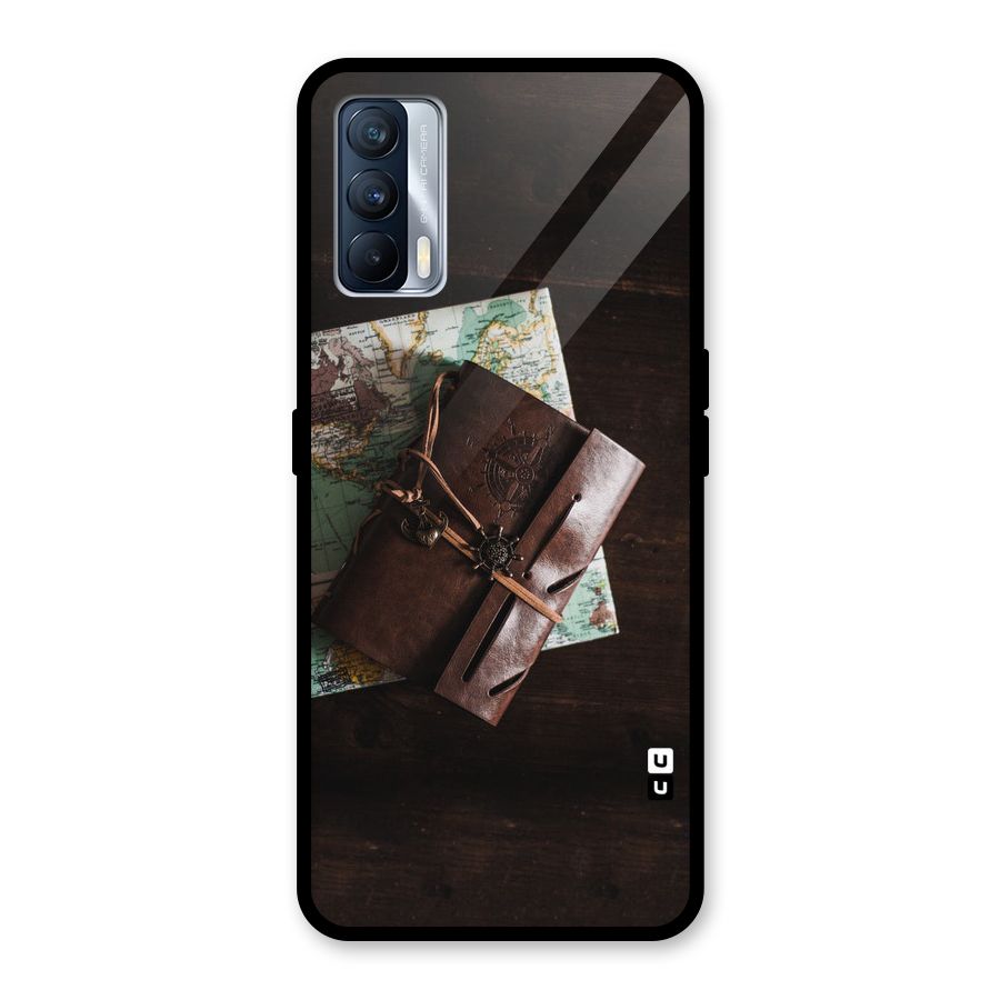 Map Journal Glass Back Case for Realme X7