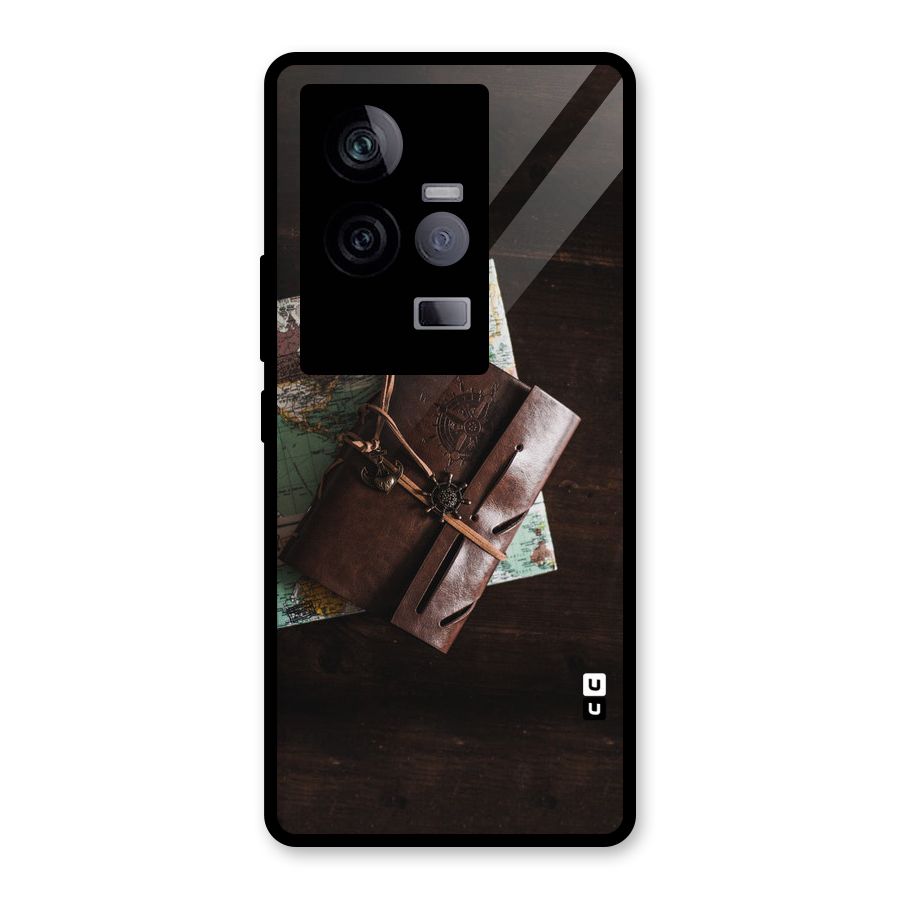 Map Journal Glass Back Case for Vivo iQOO 11 5G