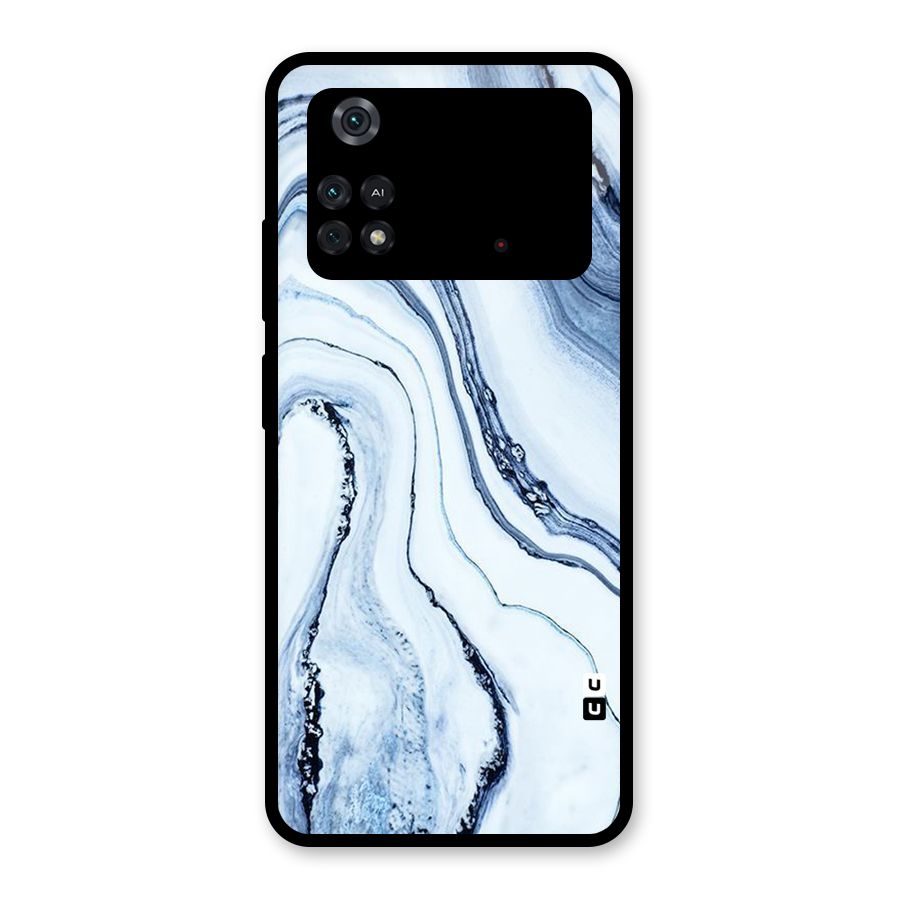 Marble Awesome Glass Back Case for Poco M4 Pro 4G