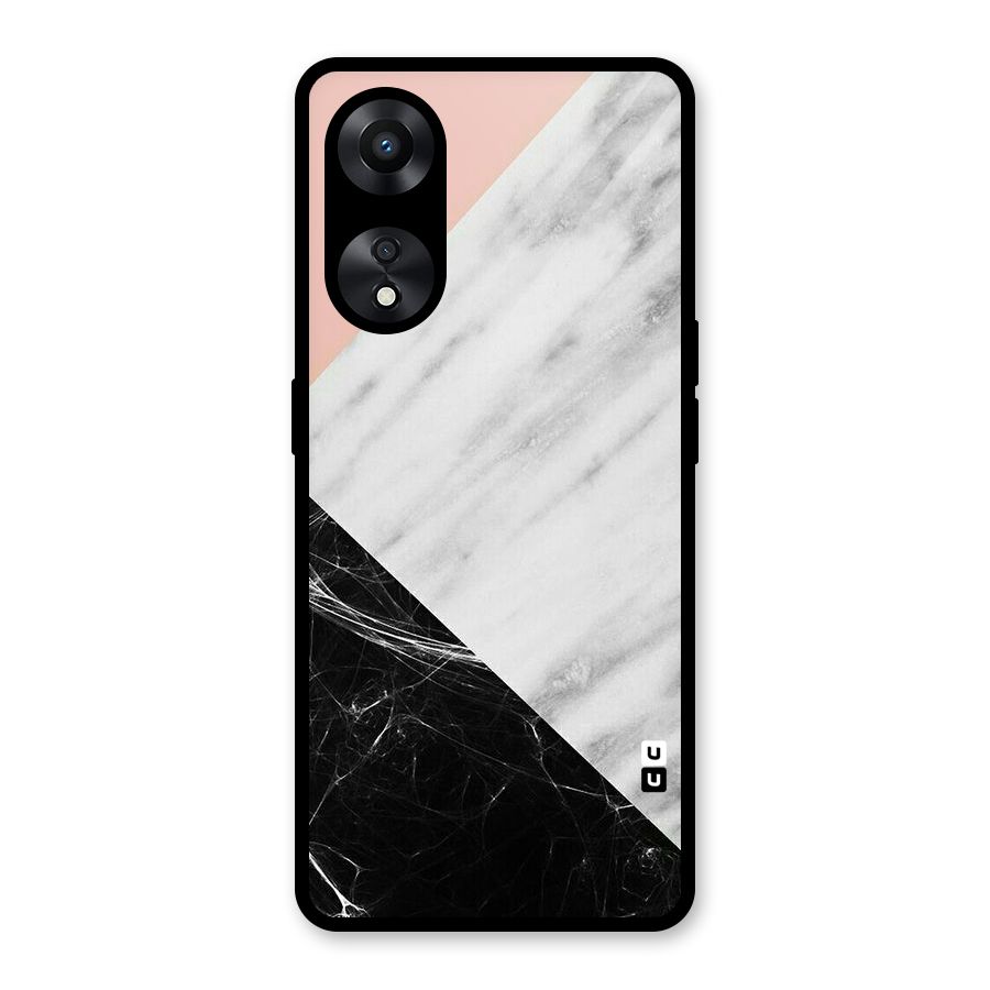 Marble Cuts Glass Back Case for Oppo A78