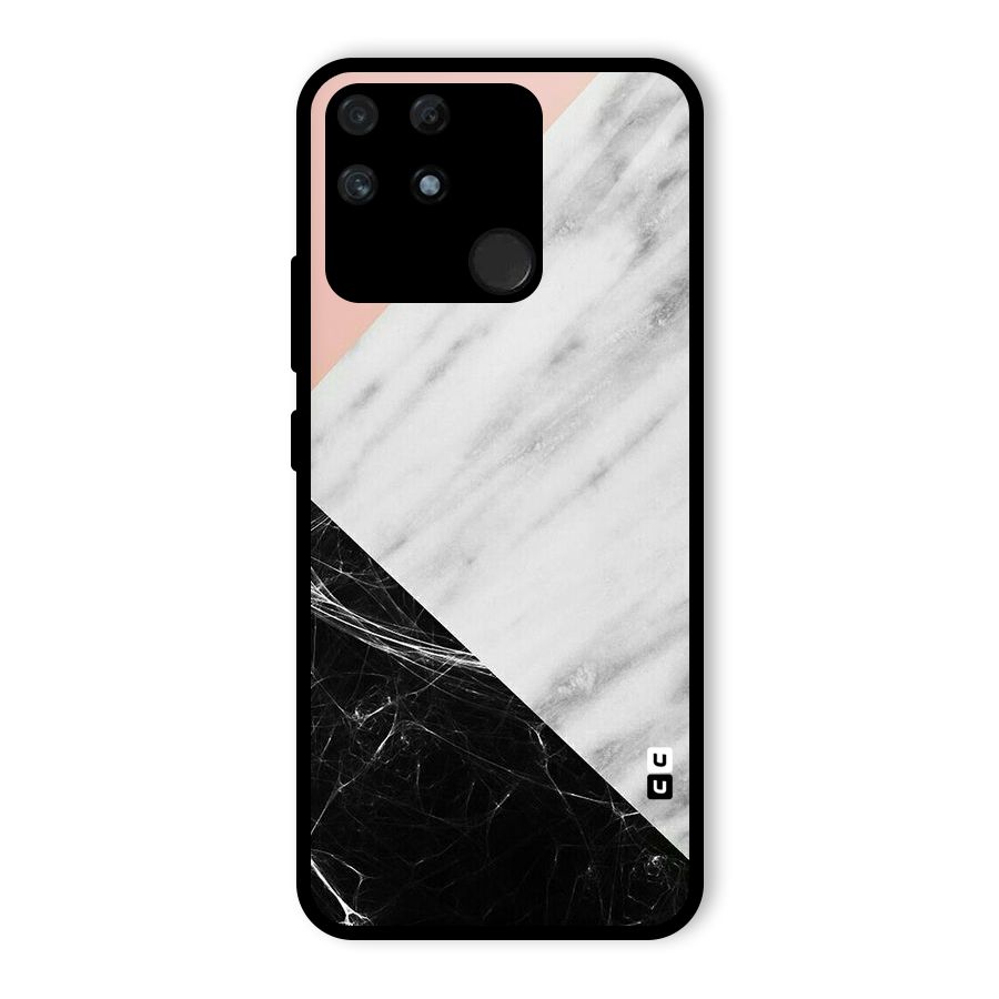 Marble Cuts Glass Back Case for Realme Narzo 50A