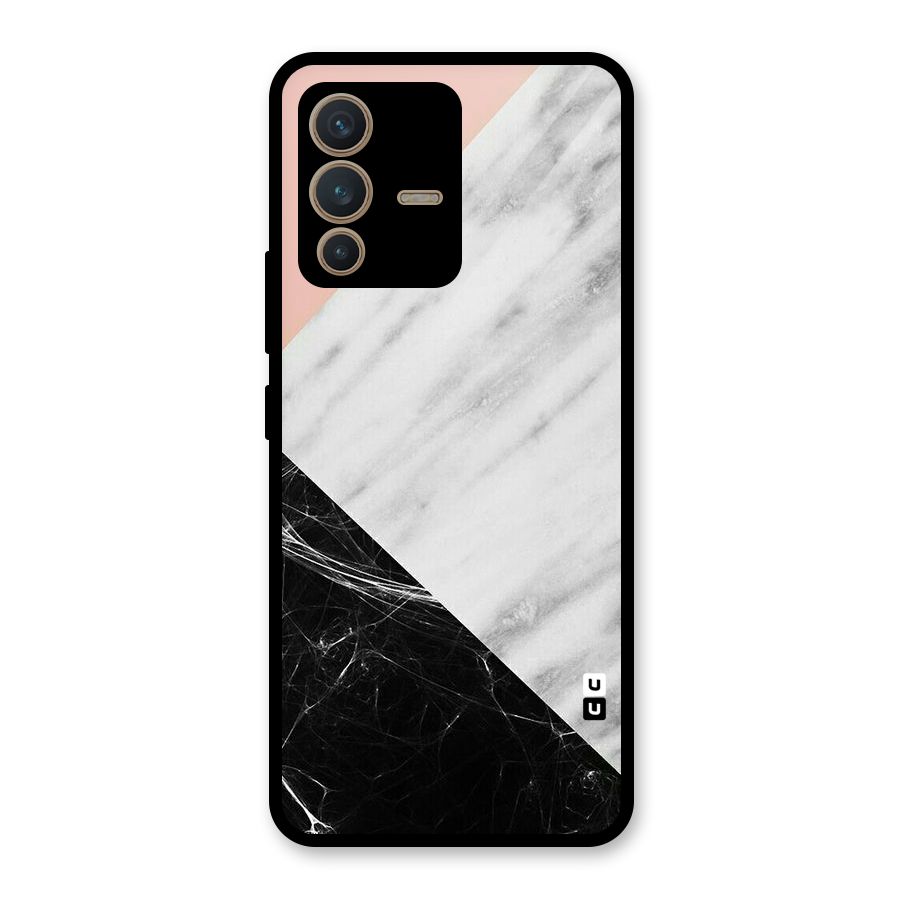 Marble Cuts Glass Back Case for Vivo V23 5G