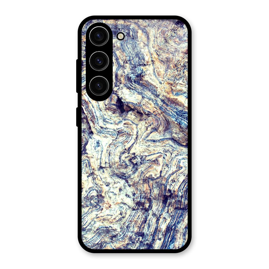 Marble Pattern Glass Back Case for Galaxy S23