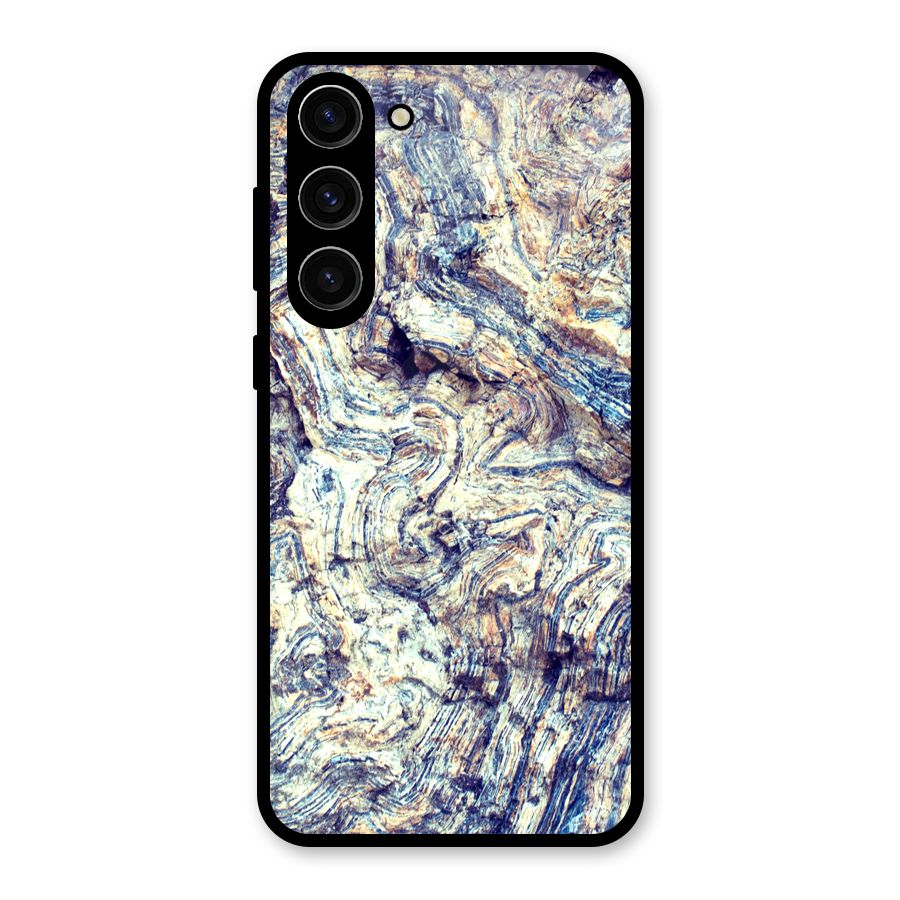 Marble Pattern Glass Back Case for Galaxy S23 Plus