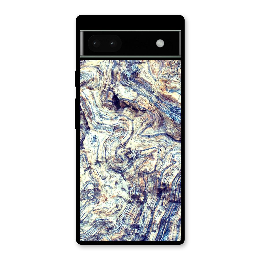 Marble Pattern Glass Back Case for Google Pixel 6a