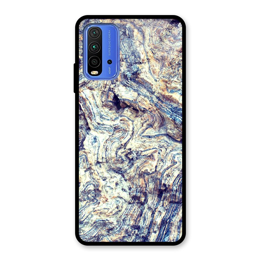 Marble Pattern Glass Back Case for Redmi 9 Power