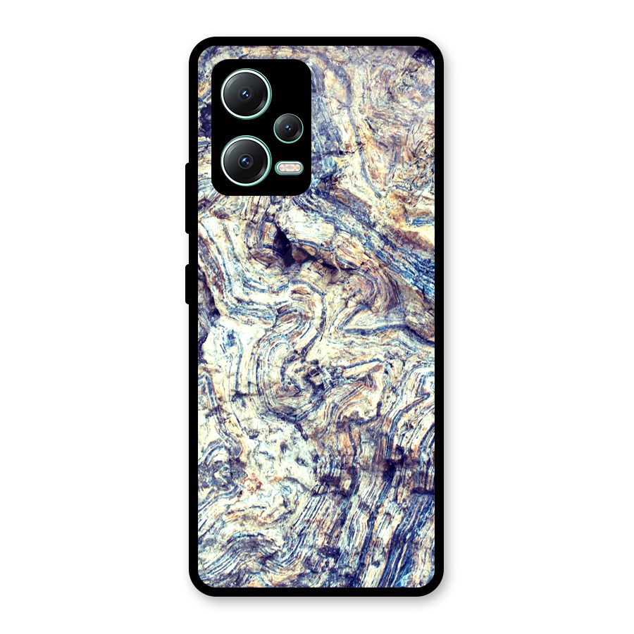 Marble Pattern Glass Back Case for Redmi Note 12 5G