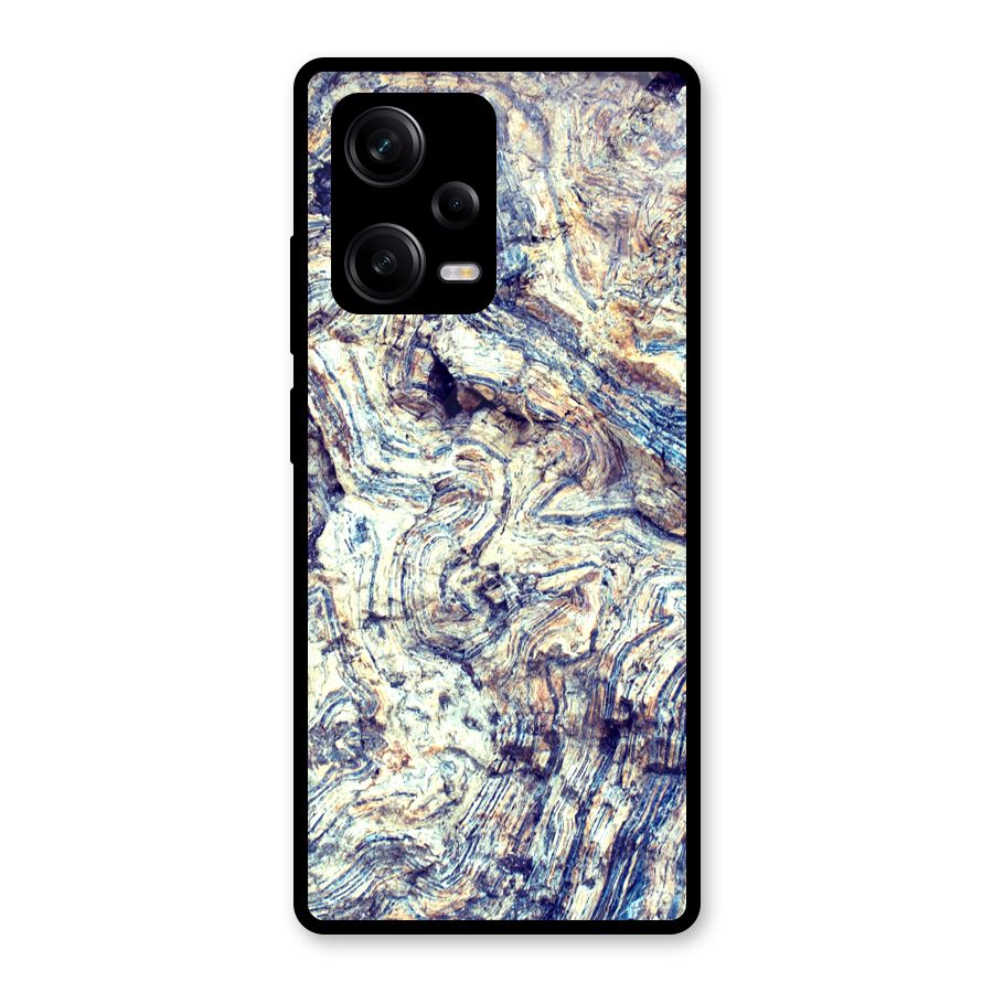 Marble Pattern Glass Back Case for Redmi Note 12 Pro