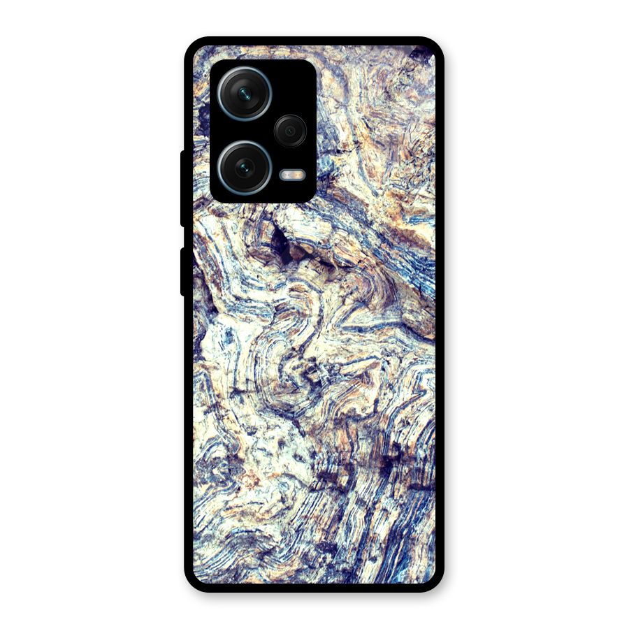 Marble Pattern Glass Back Case for Redmi Note 12 Pro Plus 5G