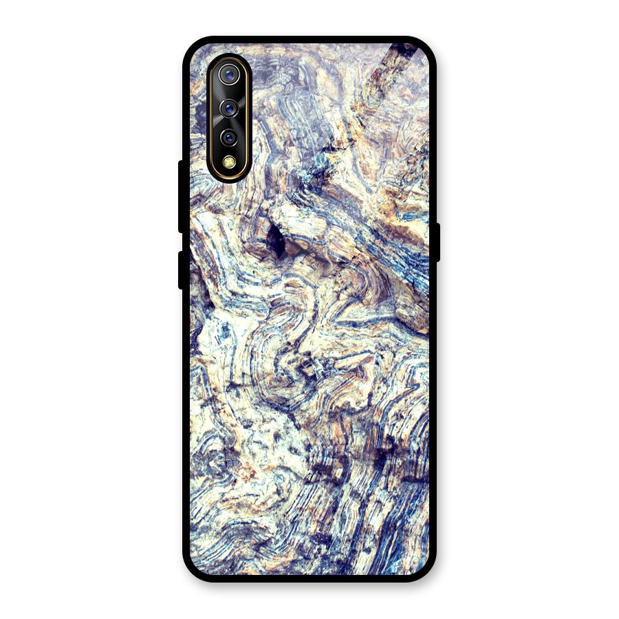 Marble Pattern Glass Back Case for Vivo S1
