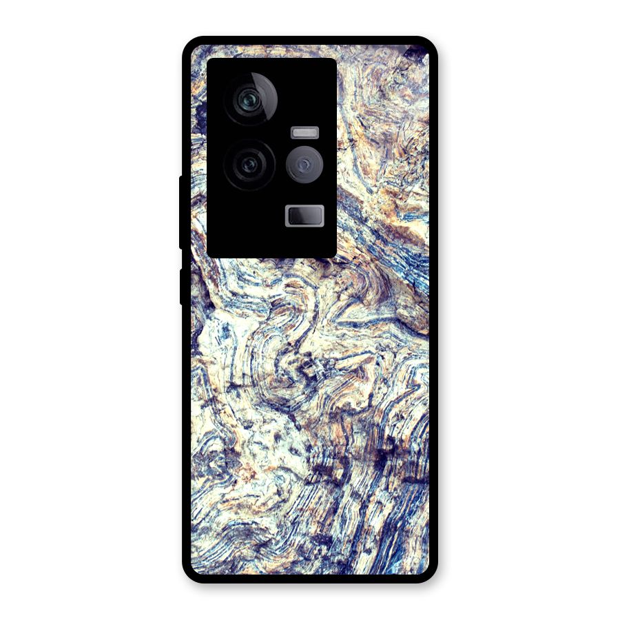 Marble Pattern Glass Back Case for Vivo iQOO 11 5G