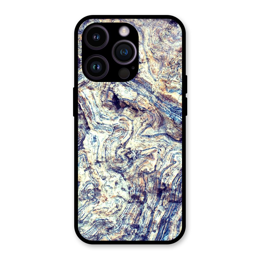 Marble Pattern Glass Back Case for iPhone 14 Pro