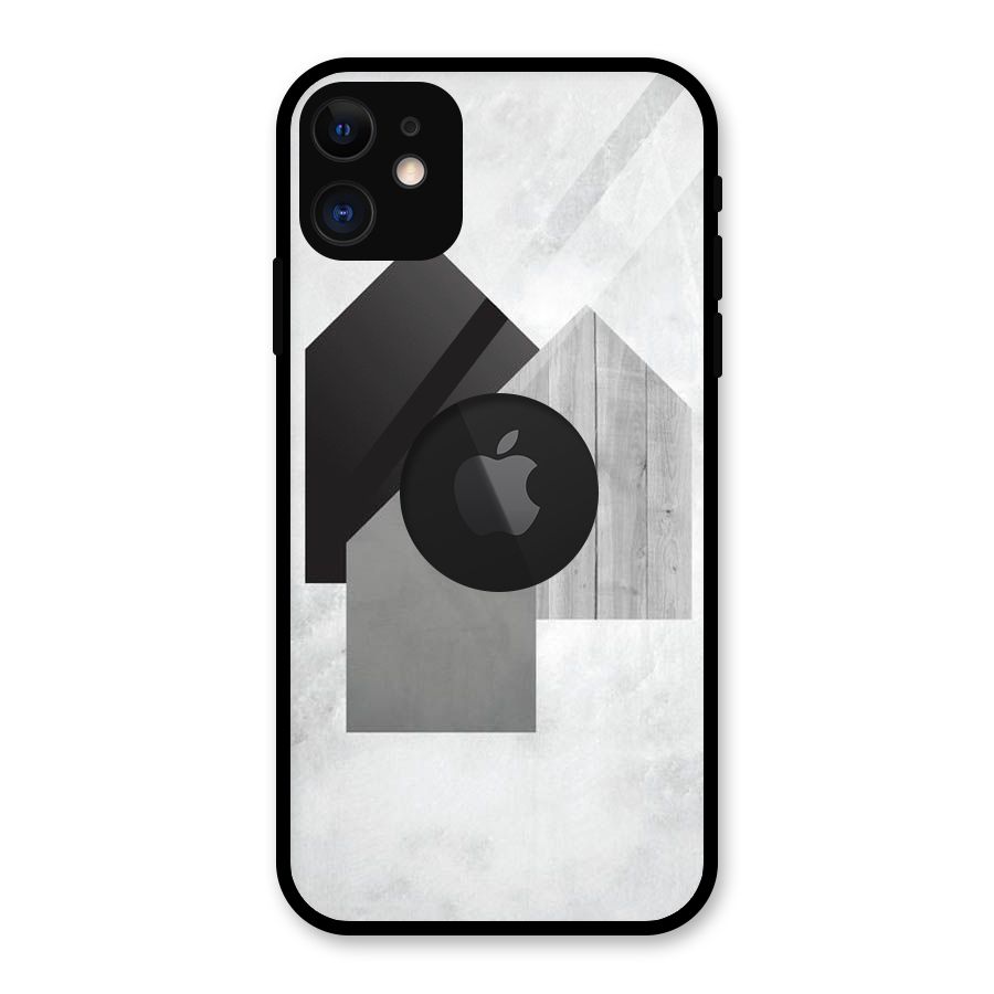 Marble Poster Glass Back Case for iPhone 11 Logo Cut