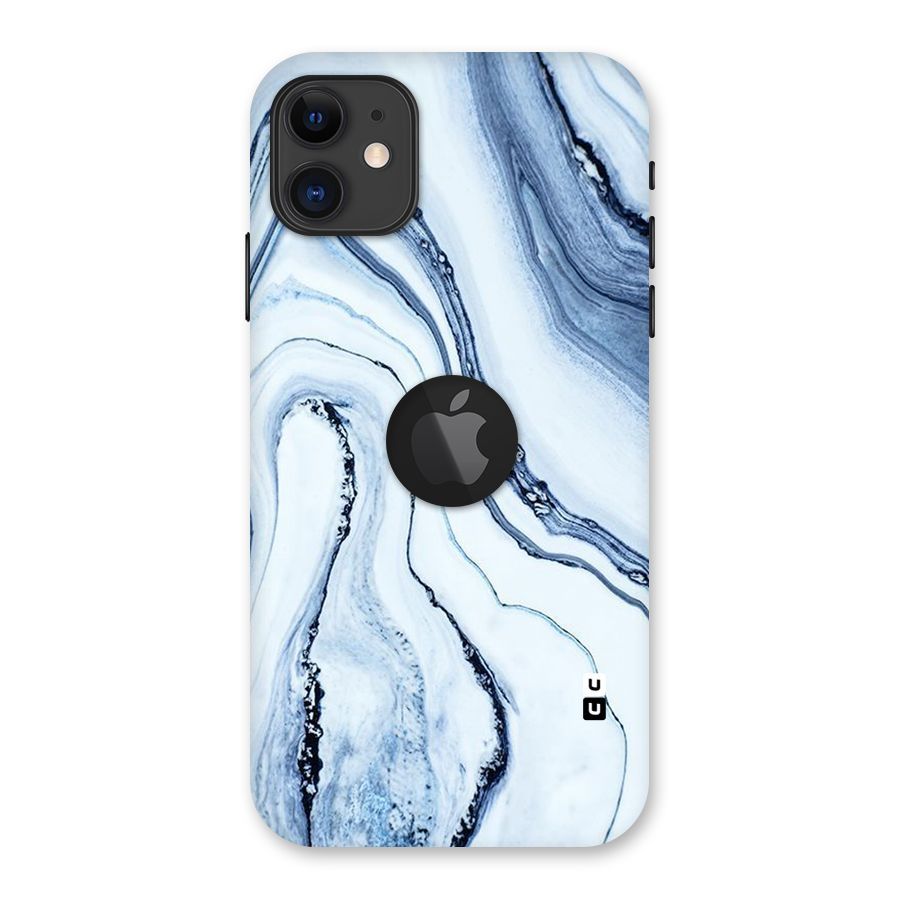 Marble Style (Printed) Back Case for iPhone 11 Logo Cut
