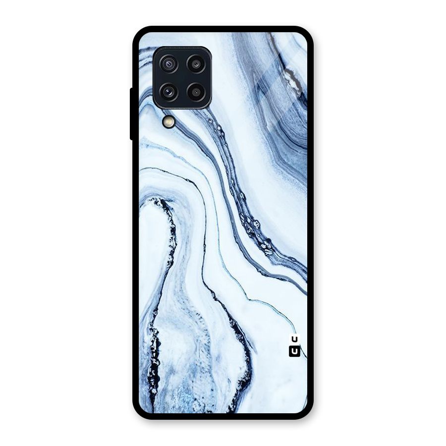 Marble Style (Printed) Glass Back Case for Galaxy M32