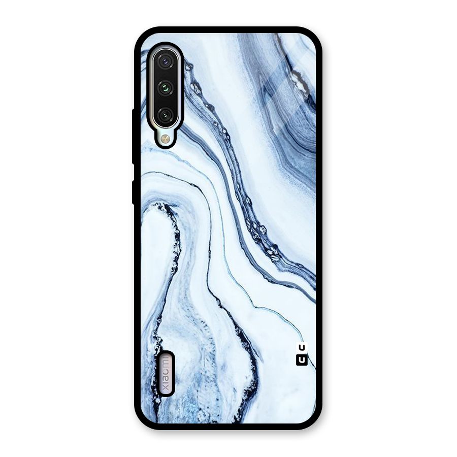 Marble Style (Printed) Glass Back Case for Mi A3
