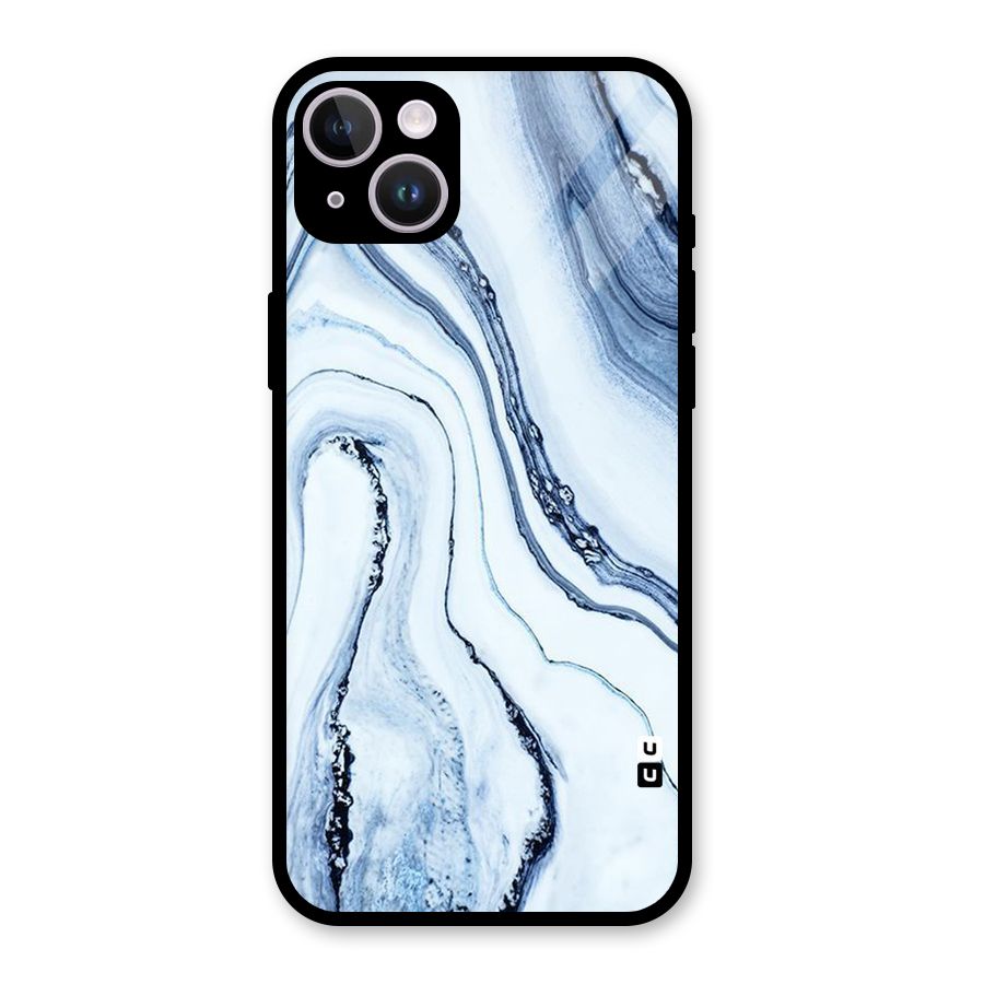 Marble Style (Printed) Glass Back Case for iPhone 14 Plus