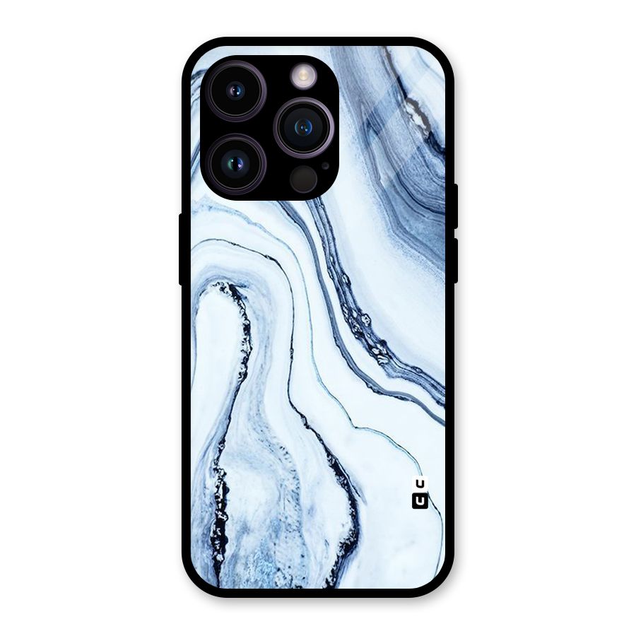 Marble Style (Printed) Glass Back Case for iPhone 14 Pro