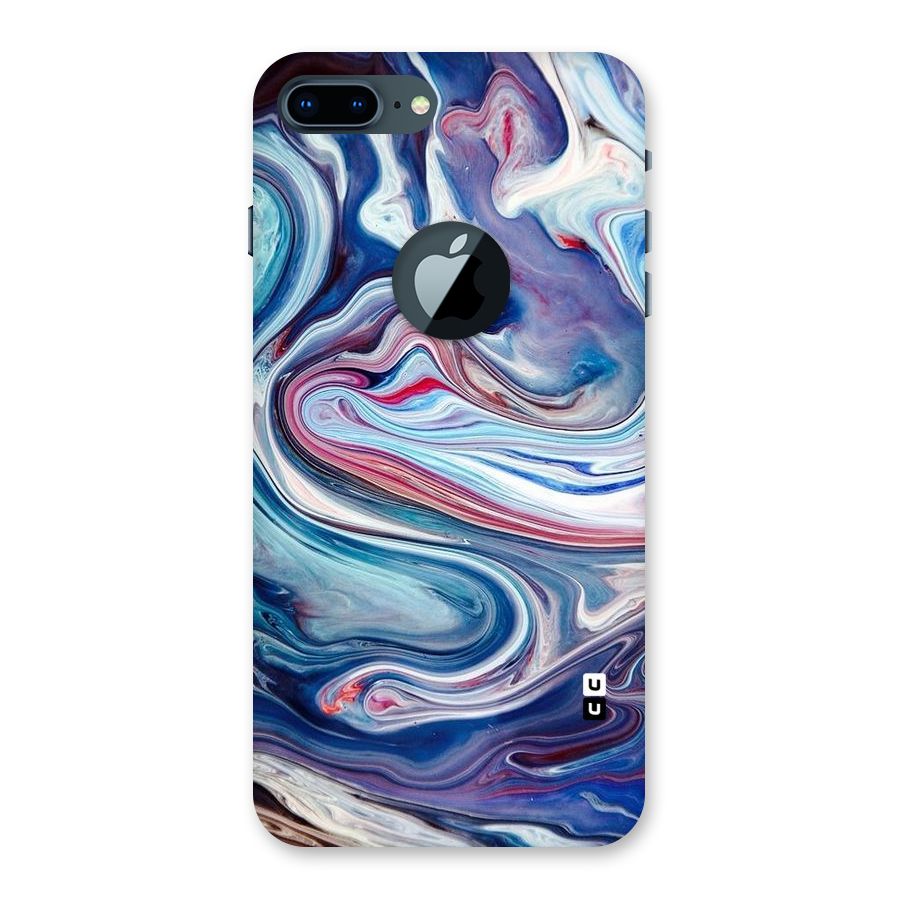Marble Style Printed Back Case for iPhone 7 Plus Logo Cut