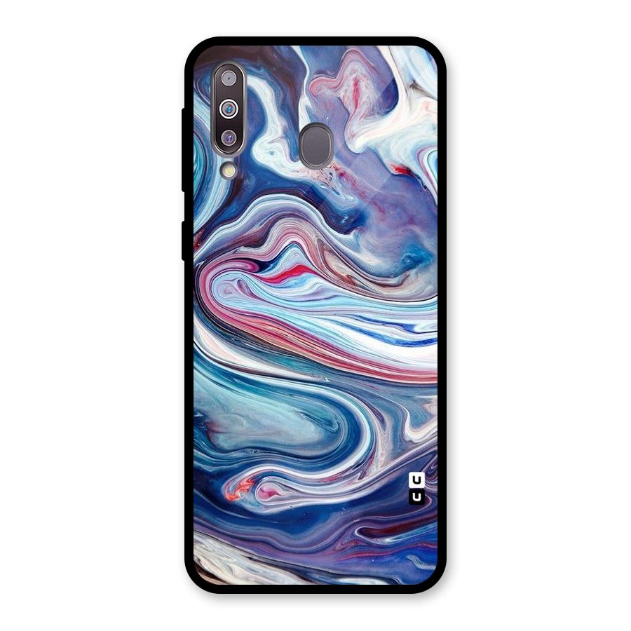 Marble Style Printed Glass Back Case for Galaxy M30