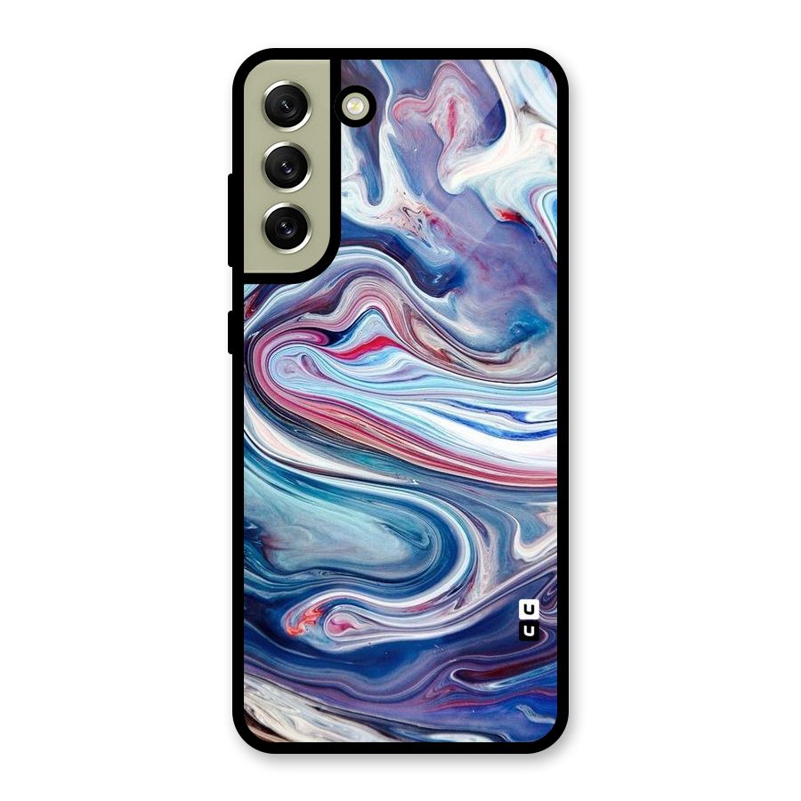 Marble Style Printed Glass Back Case for Galaxy S21 FE 5G