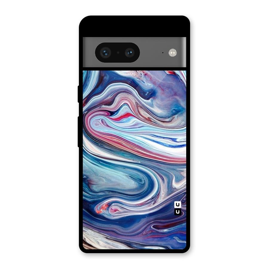 Marble Style Printed Glass Back Case for Google Pixel 7