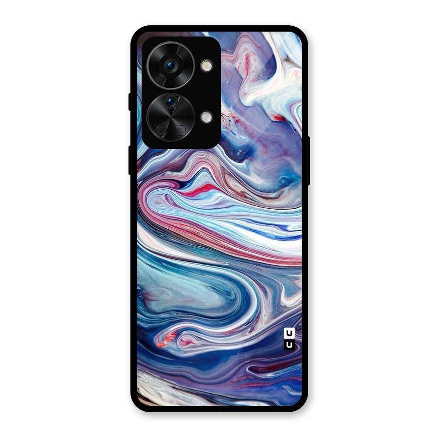 Marble Style Printed Glass Back Case for OnePlus Nord 2T