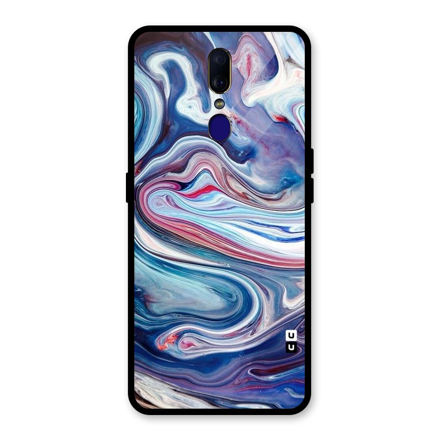 Marble Style Printed Glass Back Case for Oppo F11