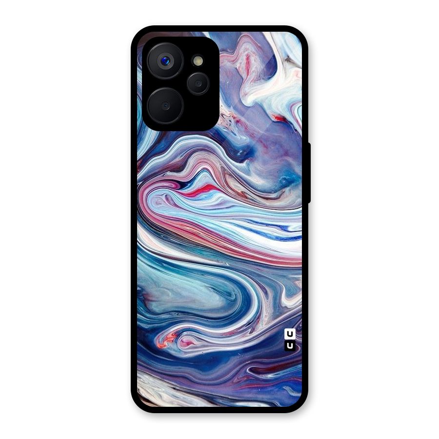 Marble Style Printed Glass Back Case for Realme 9i 5G
