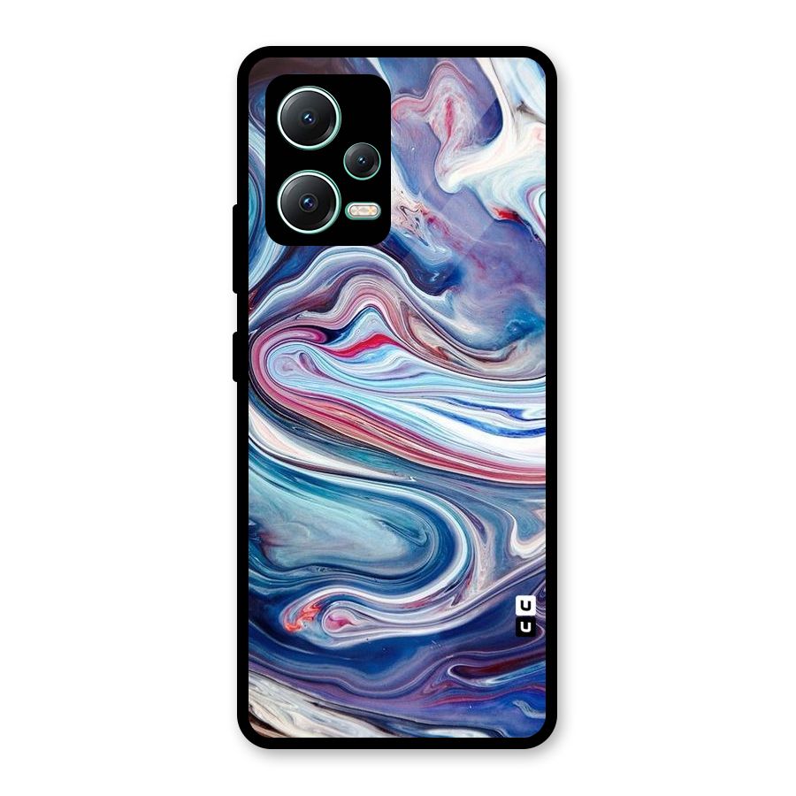 Marble Style Printed Glass Back Case for Redmi Note 12 5G