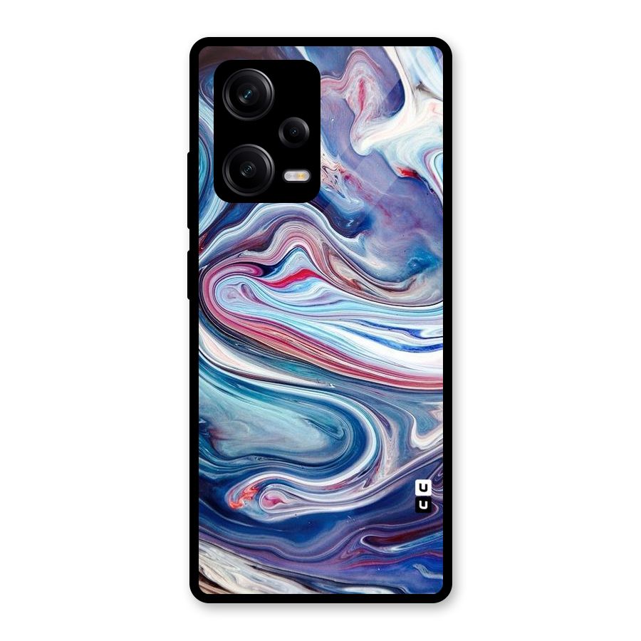 Marble Style Printed Glass Back Case for Redmi Note 12 Pro