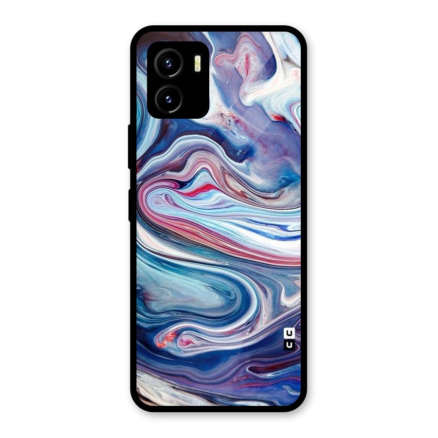 Marble Style Printed Glass Back Case for Vivo Y15s