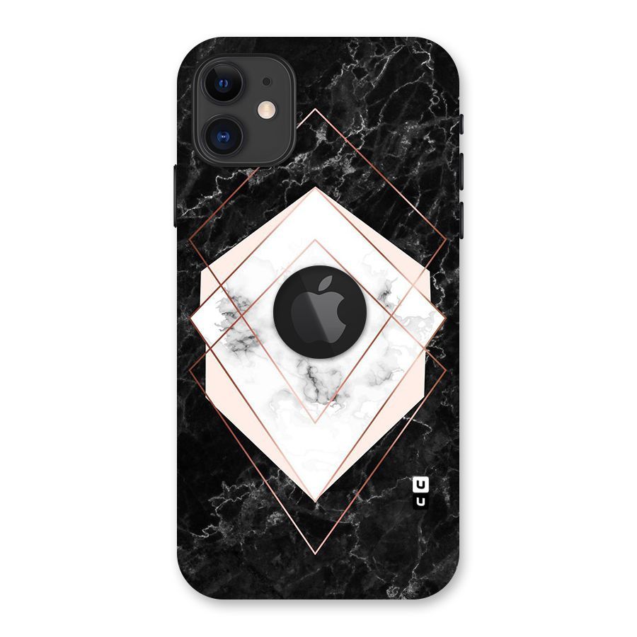 Marble Texture Print Back Case for iPhone 11 Logo Cut