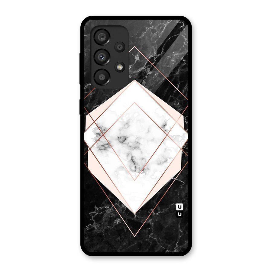 Marble Texture Print Glass Back Case for Galaxy A33 5G