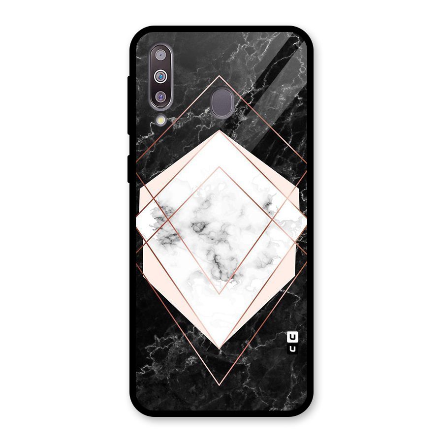 Marble Texture Print Glass Back Case for Galaxy M30