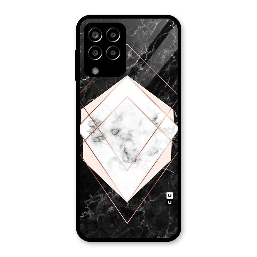 Marble Texture Print Glass Back Case for Galaxy M33
