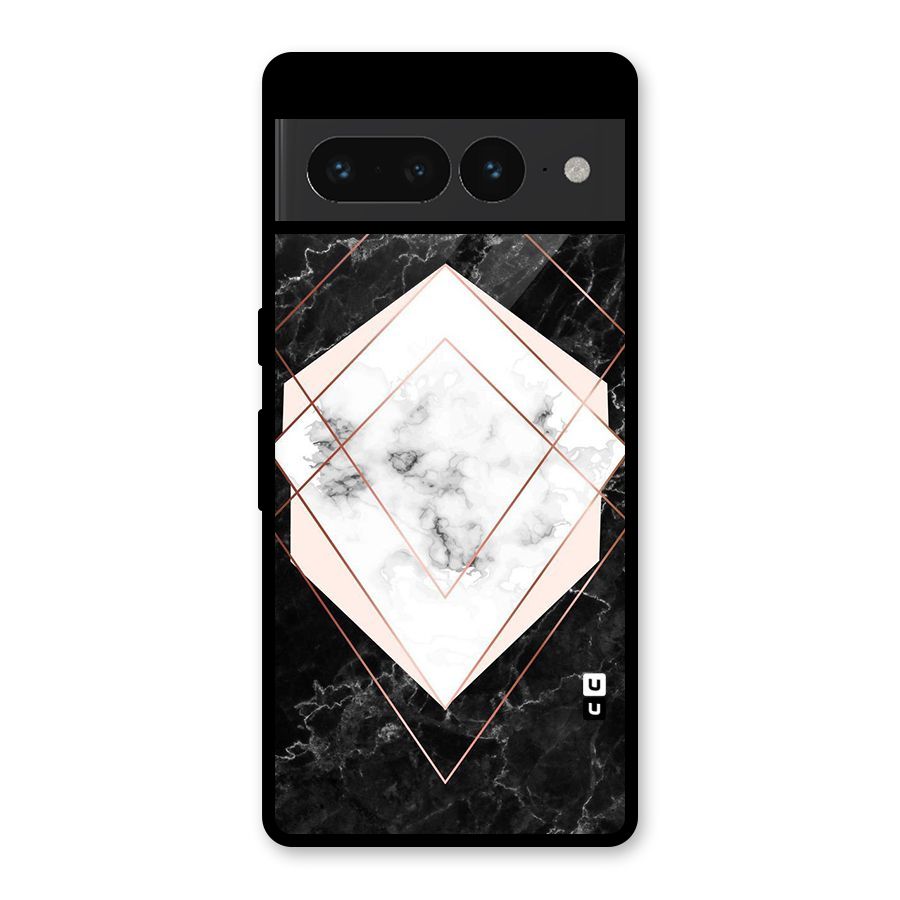 Marble Texture Print Glass Back Case for Google Pixel 7 Pro