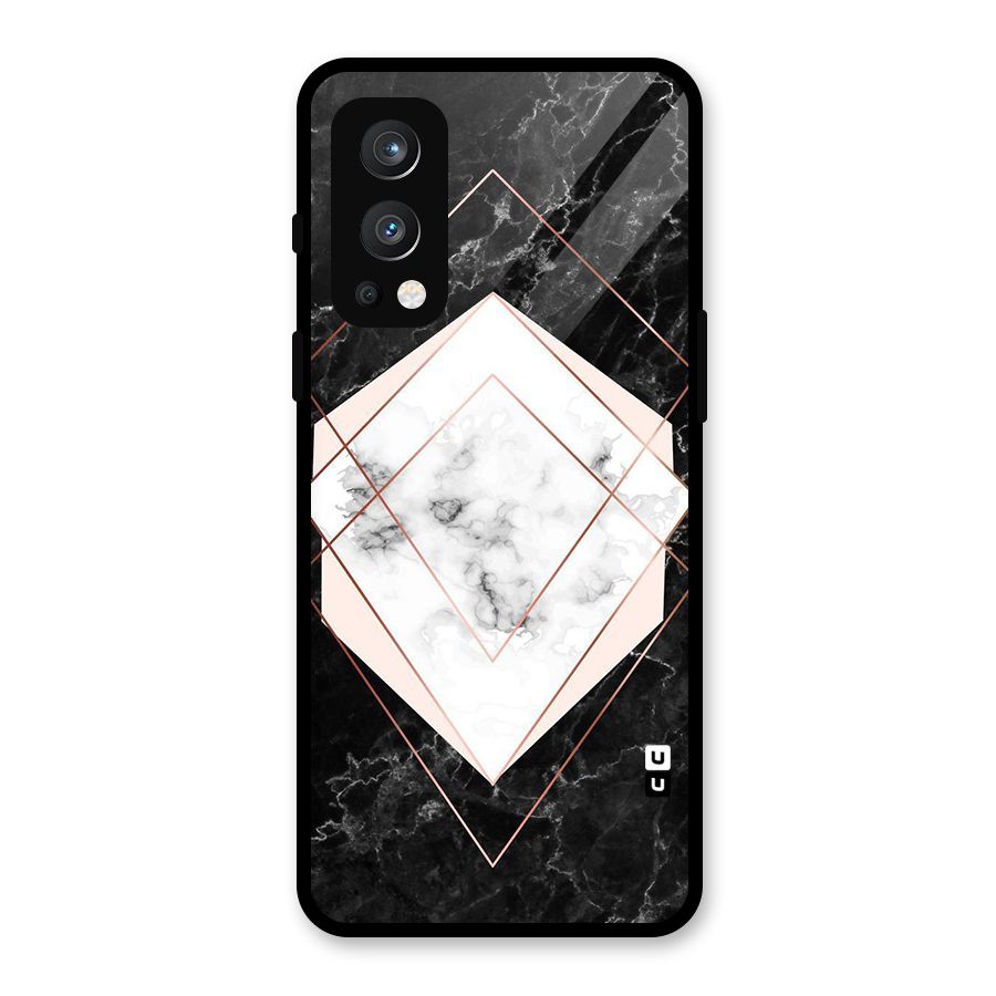 Marble Texture Print Glass Back Case for OnePlus Nord 2 5G