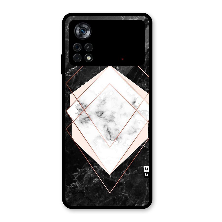 Marble Texture Print Glass Back Case for Poco X4 Pro 5G